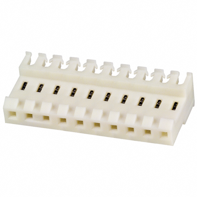 10 Position Rectangular Receptacle Connector IDC Tin 24 AWG